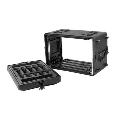 15-calowa 390 mm głębokość 6U Shockmount Rack Flight Case Anti Presure Dwie osłony