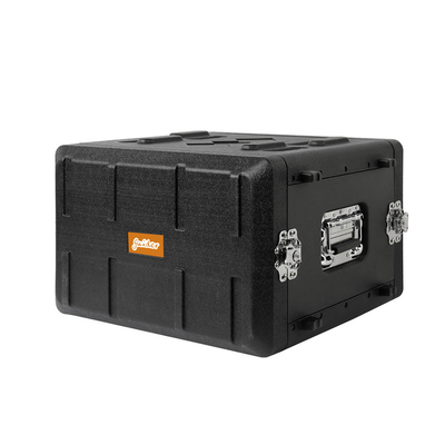 Czarny 6U Flight Rack Mount Road Case PE 15 &quot;Głębokość dla wzmacniacza audio