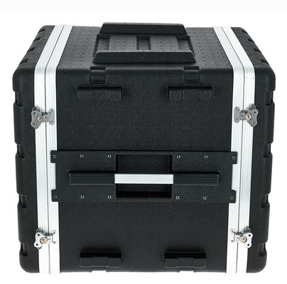 4 Twist Locks Czarna obudowa do montażu w szafie 17&quot; Głębokość ABS 10u Rolling Rack Case