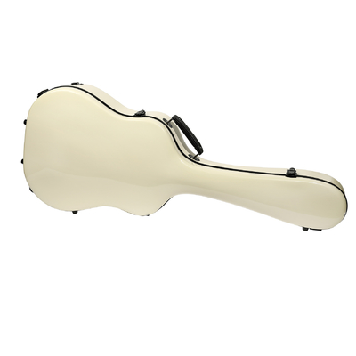 Ivory Fibre Glass Guitar Hard Case / Hard Shell Guitar Case Acoustic
