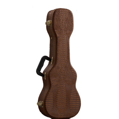 Krokodyl drewniany sopranowy ukulele twardy futerał podwójne paski plecaka