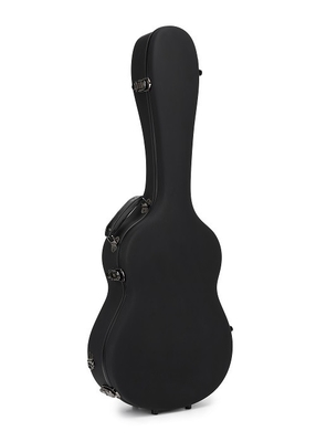 Twardy futerał na gitarę z matowego czarnego PVC z włókna szklanego z paskami plecaka