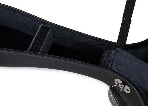 Twardy futerał na gitarę z matowego czarnego PVC z włókna szklanego z paskami plecaka